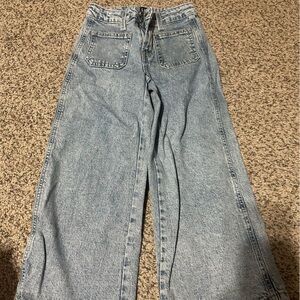 Girls GAP Light Blue Denim Wide Leg Jeans